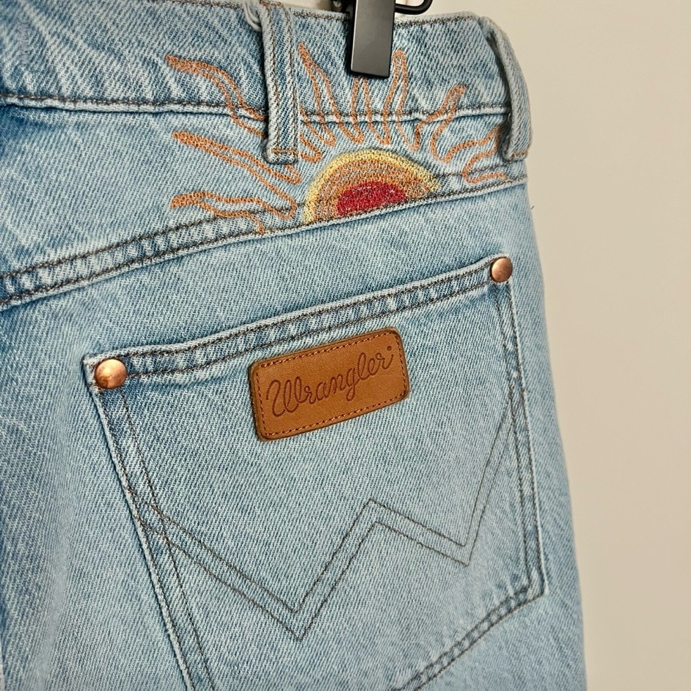 Wrangler High-Rise Light Blue Flared Jeans - Picture 7 of 11